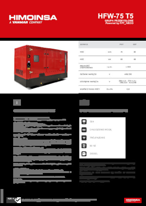Generatoare de curent diesel HIMOINSA HFW-75 T5