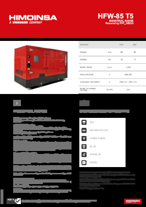 Generatoare de curent diesel HIMOINSA HFW-85 T5