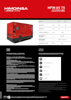 Generatoare de curent diesel HIMOINSA HFW-85 T5