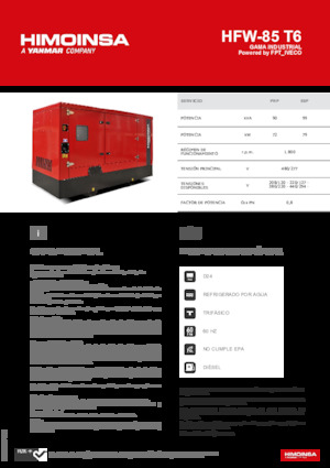 Generatoare de curent diesel HIMOINSA HFW-85 T6