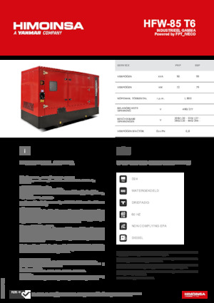 Generatoare de curent diesel HIMOINSA HFW-85 T6