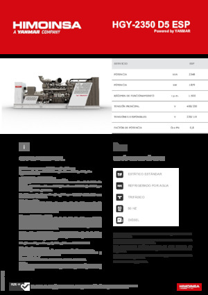 Generatoare de curent diesel HIMOINSA HGY-2350 D5 ESP