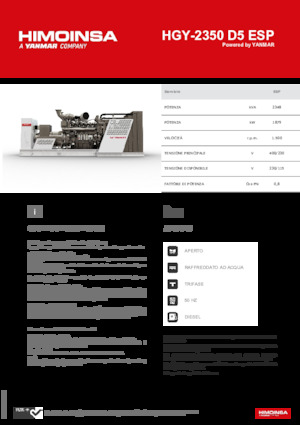Generatoare de curent diesel HIMOINSA HGY-2350 D5 ESP