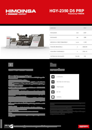 Generatoare de curent diesel HIMOINSA HGY-2350 D5 PRP