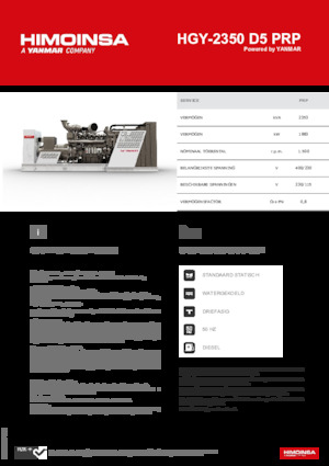 Generatoare de curent diesel HIMOINSA HGY-2350 D5 PRP