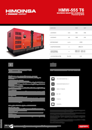 Generatoare de curent diesel HIMOINSA HMW-555 T6