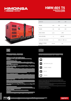 Generatoare de curent diesel HIMOINSA HMW-605 T5