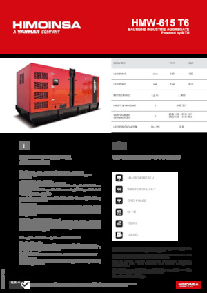 Generatoare de curent diesel HIMOINSA HMW-615 T6