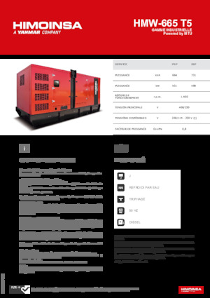 Generatoare de curent diesel HIMOINSA HMW-665 T5