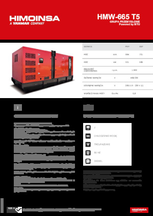 Generatoare de curent diesel HIMOINSA HMW-665 T5