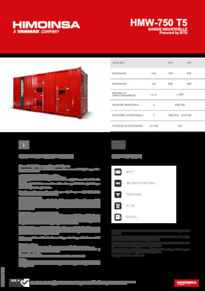 Generatoare de curent diesel HIMOINSA HMW-750 T5