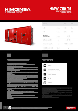Generatoare de curent diesel HIMOINSA HMW-750 T5