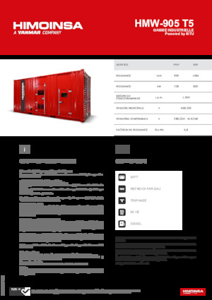 Generatoare de curent diesel HIMOINSA HMW-905 T5