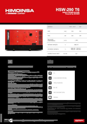 Generatoare de curent diesel HIMOINSA HSW-290 T6