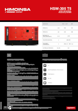 Generatoare de curent diesel HIMOINSA HSW-305 T5