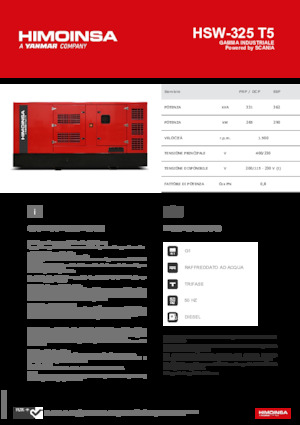 Generatoare de curent diesel HIMOINSA HSW-325 T5