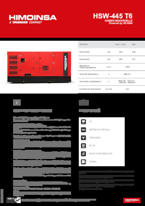 Generatoare de curent diesel HIMOINSA HSW-445 T6