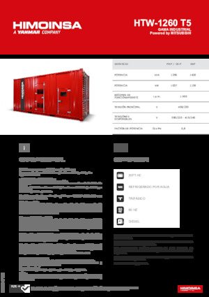 Generatoare de curent diesel HIMOINSA HTW-1260 T5