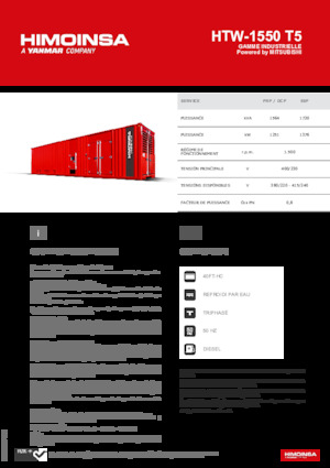 Generatoare de curent diesel HIMOINSA HTW-1550 T5