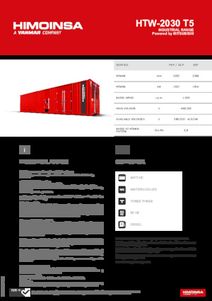 Generatoare de curent diesel HIMOINSA HTW-2030 T5