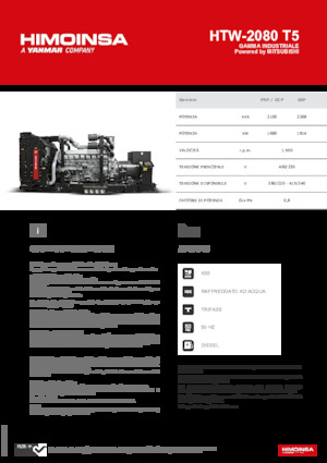 Generatoare de curent diesel HIMOINSA HTW-2080 T5