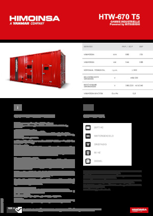 Generatoare de curent diesel HIMOINSA HTW-670 T5