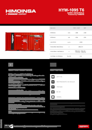 Generatoare de curent diesel HIMOINSA HYW-1095 T6