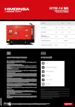 Generatoare de curent diesel HIMOINSA HYW-14 M6