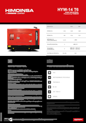 Generatoare de curent diesel HIMOINSA HYW-14 T6