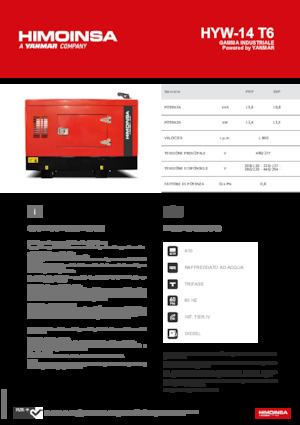Generatoare de curent diesel HIMOINSA HYW-14 T6