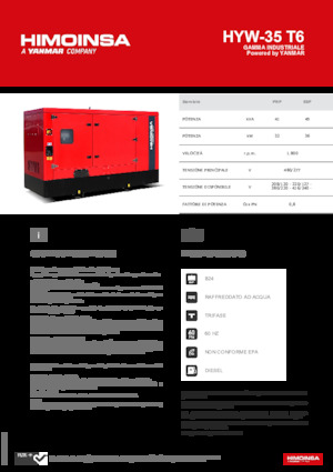 Generatoare de curent diesel HIMOINSA HYW-35 T6