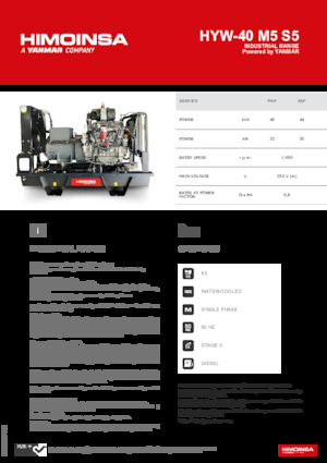Generatoare de curent diesel HIMOINSA HYW-40 M5 S5