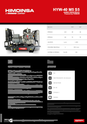 Generatoare de curent diesel HIMOINSA HYW-40 M5 S5