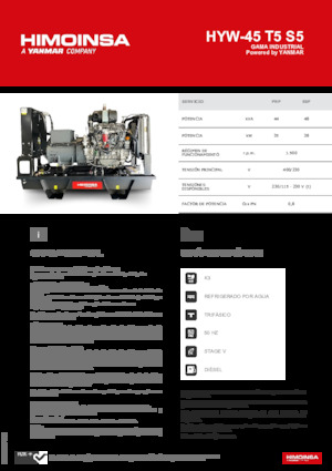 Generatoare de curent diesel HIMOINSA HYW-45 T5 S5