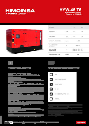 Generatoare de curent diesel HIMOINSA HYW-45 T6