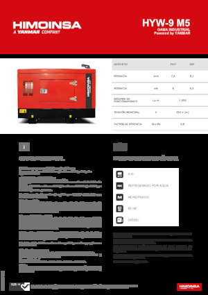 Generatoare de curent diesel HIMOINSA HYW-9 M5