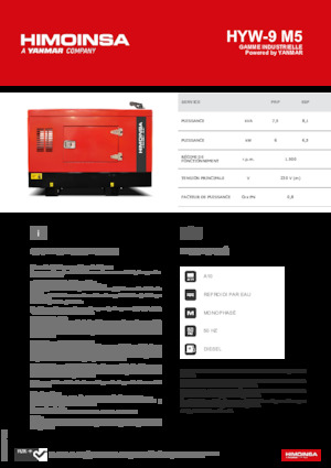 Generatoare de curent diesel HIMOINSA HYW-9 M5