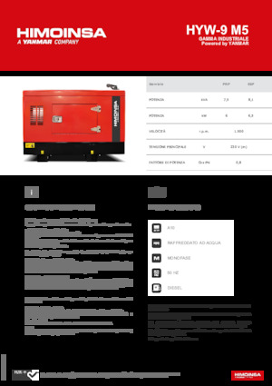 Generatoare de curent diesel HIMOINSA HYW-9 M5