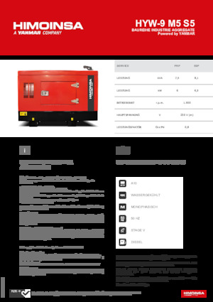 Generatoare de curent diesel HIMOINSA HYW-9 M5 S5