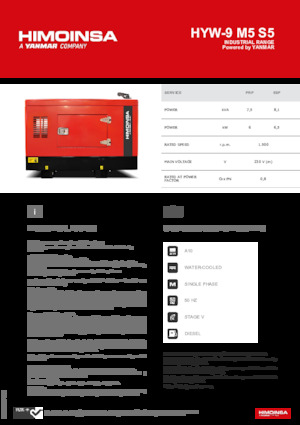 Generatoare de curent diesel HIMOINSA HYW-9 M5 S5