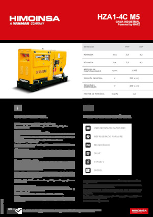 Generatoare de curent diesel HIMOINSA HZA1-4C M5