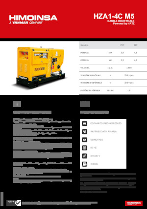 Generatoare de curent diesel HIMOINSA HZA1-4C M5