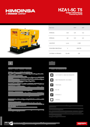 Generatoare de curent diesel HIMOINSA HZA1-5C T5