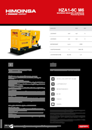 Generatoare de curent diesel HIMOINSA HZA1-6C M6