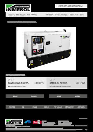 Generatoare de curent diesel INMESOL IC-033