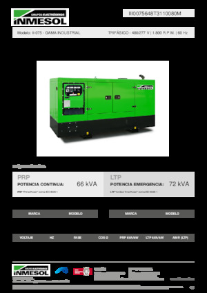 Generatoare de curent diesel INMESOL II-075