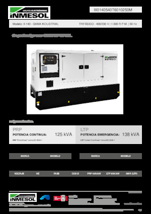 Generatoare de curent diesel INMESOL II-140