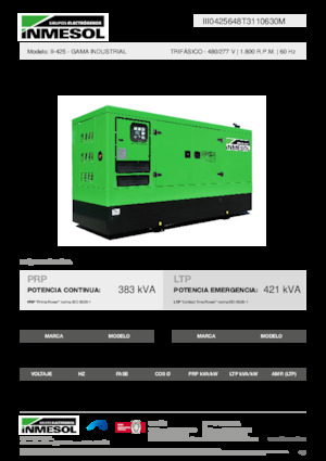 Generatoare de curent diesel INMESOL II-425