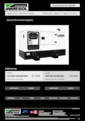 Generatoare de curent diesel INMESOL IK-023