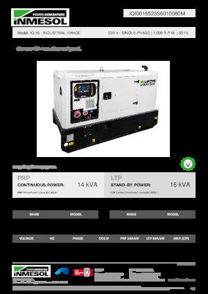 Generatoare de curent diesel INMESOL IQ-16